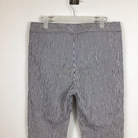 TRINA TURK Blue Stripe Straight Leg Seersucker Pants size S - Picture 4 of 6